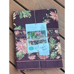 April Cornell Antoinette Tablecloth 70” Round Floral Thanksgiving Fall Autumn